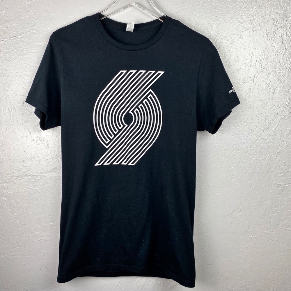 PDX Trailblazers Shirt Black Out Logo Size Small